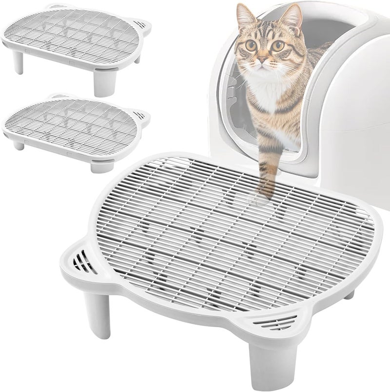 Bata Litter Catching Step for Cat Litter Box, Litter Trap Stool for Automatic Litter Box Self Cleaning, Litter Collection Stairs, Litter Catcher Ramp for Old Geriatric Senior Cat or Kitten - Image 1